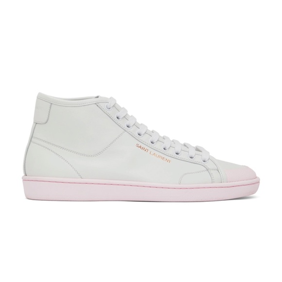 Saint Laurent White & Pink Court Classic SL/39 Sneakers Women’s EU 36/US 6 - Picture 1 of 10